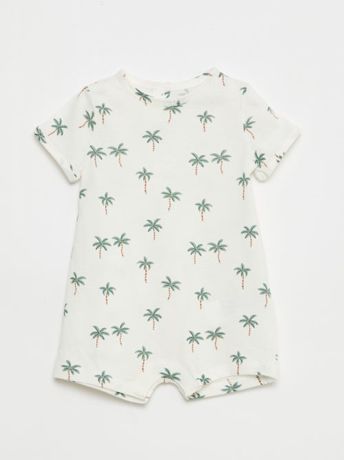 Lot de 2 barboteuses courtes en jersey - Kiabi