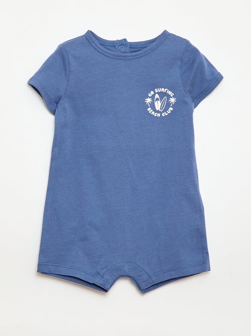 Lot de 2 barboteuses courtes en jersey - Kiabi