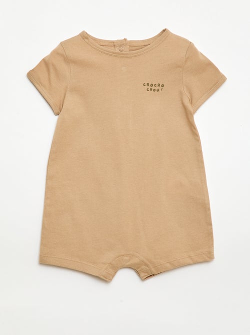 Lot de 2 barboteuses courtes en jersey - Kiabi