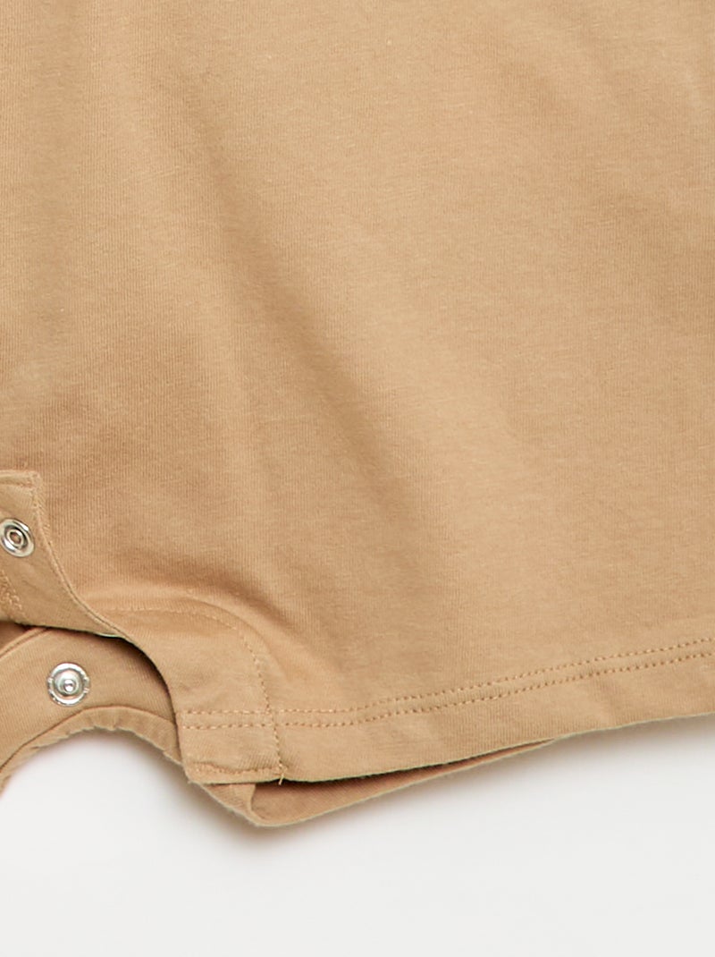 Lot de 2 barboteuses courtes en jersey Vert - Kiabi