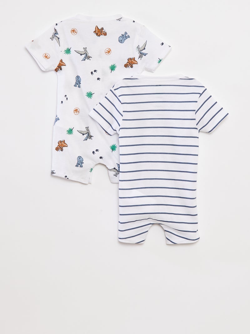 Lot de 2 barboteuses de nuit BLANC - Kiabi