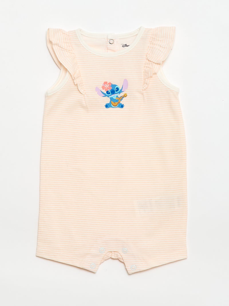 Lot de 2 barboteuses 'Stitch' 'Disney' sans manches Blanc - Kiabi