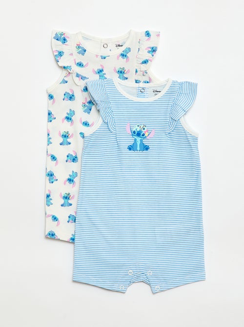 Lot de 2 barboteuses 'Stitch' 'Disney' sans manches - Kiabi