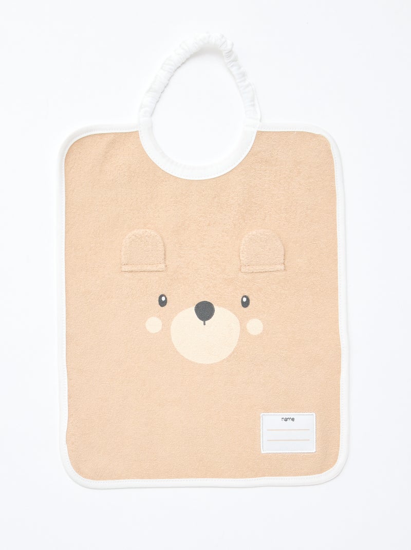 Lot de 2 bavoirs à enfiler par la tête Beige - Kiabi