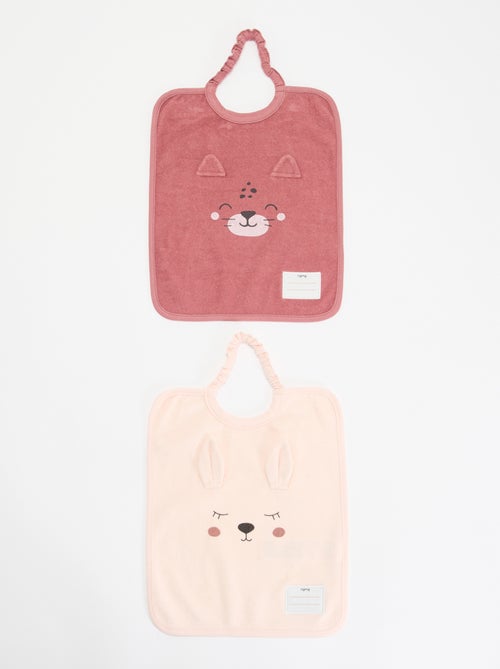 Lot de 2 bavoirs à enfiler par la tête - Kiabi