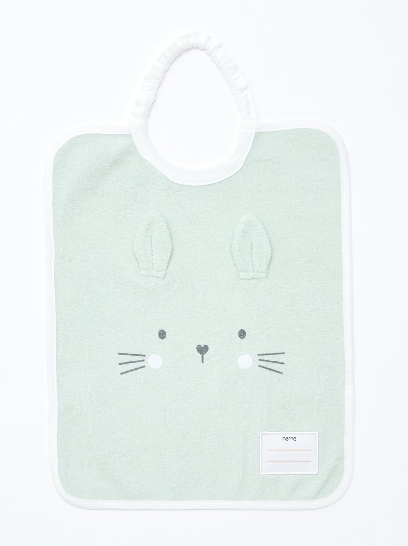 Lot de 2 bavoirs à enfiler par la tête Vert - Kiabi