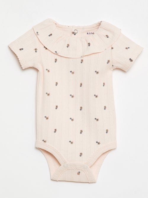 Lot de 2 bodies à col volanté - Kiabi