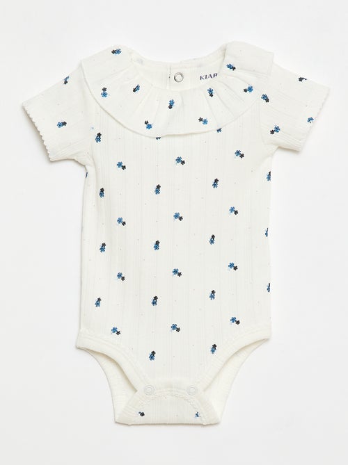 Lot de 2 bodies à col volanté - Kiabi