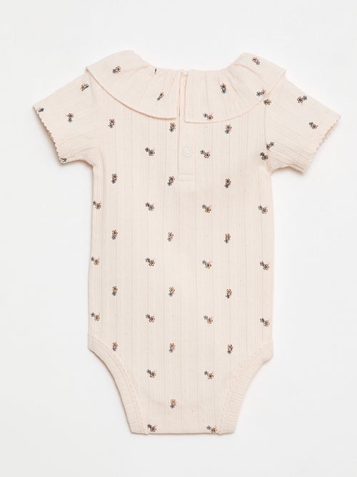 Lot de 2 bodies à col volanté - Kiabi