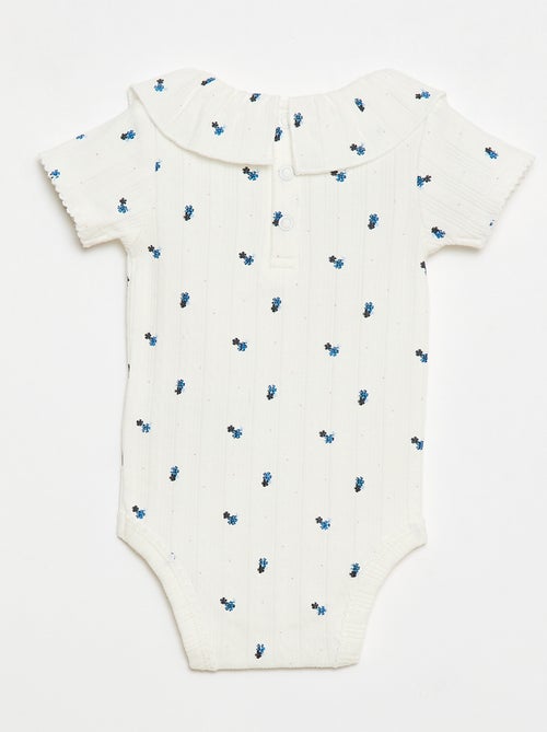 Lot de 2 bodies à col volanté - Kiabi