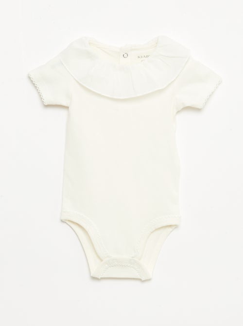Lot de 2 bodies avec col claudine - Kiabi