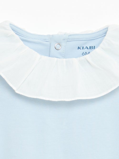 Lot de 2 bodies avec col claudine - Kiabi