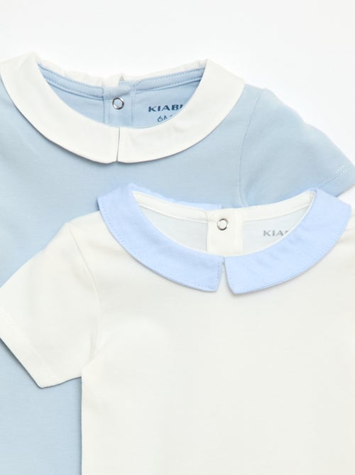 Lot de 2 bodies avec col claudine - Kiabi