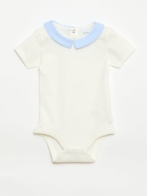 Lot de 2 bodies avec col claudine - Kiabi