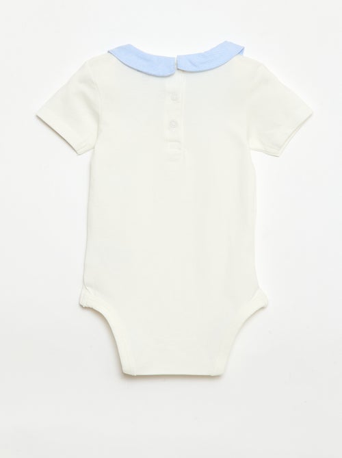 Lot de 2 bodies avec col claudine - Kiabi