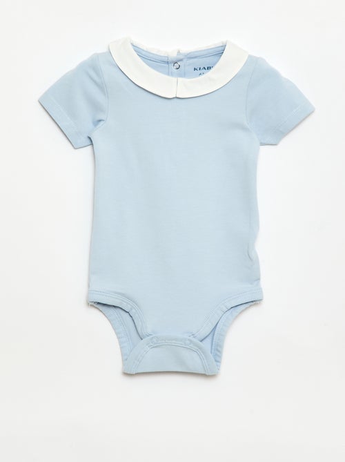 Lot de 2 bodies avec col claudine - Kiabi