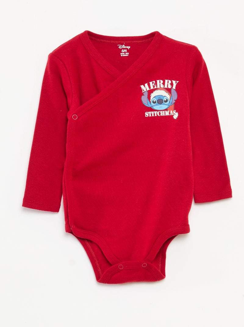 Lot de 2 bodies 'Disney' 'Stitch' Rouge - Kiabi