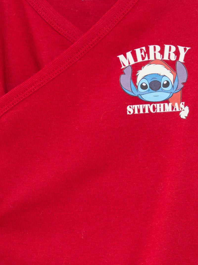 Lot de 2 bodies 'Disney' 'Stitch' Rouge - Kiabi
