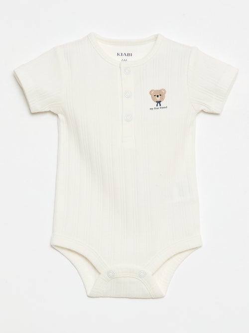 Lot de 2 bodies en maille côtelée - Kiabi