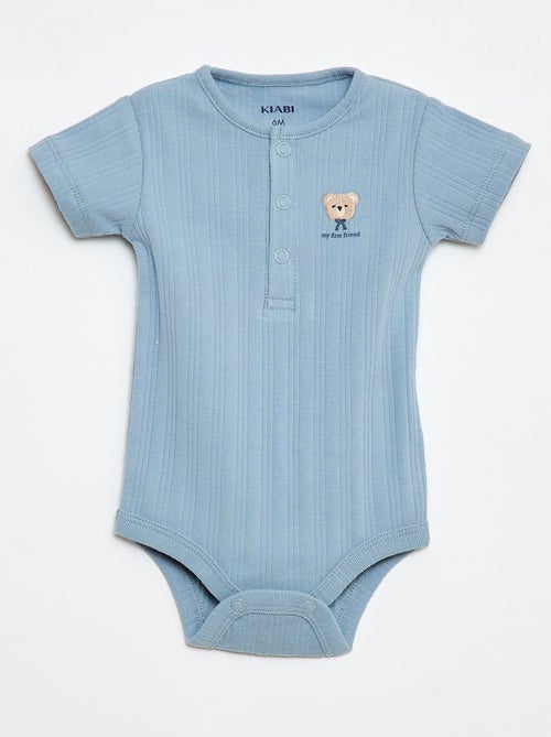 Lot de 2 bodies en maille côtelée - Kiabi