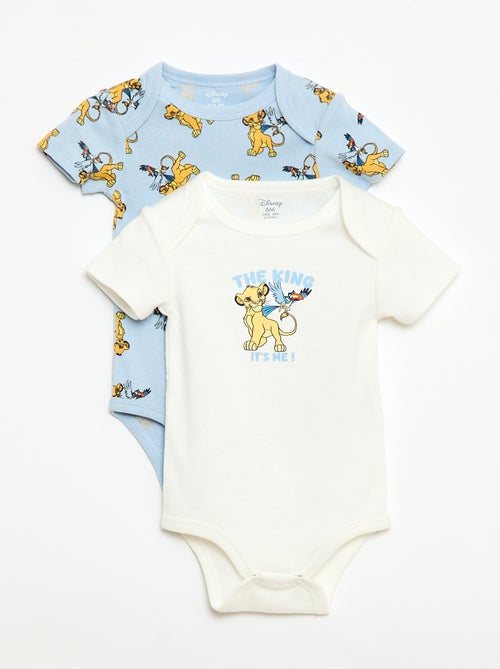 Lot de 2 bodies manches courtes 'Disney' 'Simba' - Kiabi