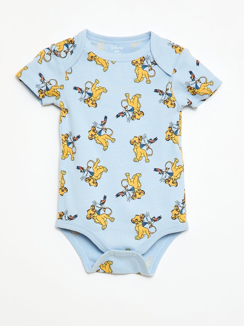 Lot de 2 bodies manches courtes 'Disney' 'Simba' Blanc - Kiabi