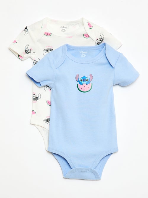 Lot de 2 bodies manches courtes 'Disney' 'Stitch' - Kiabi