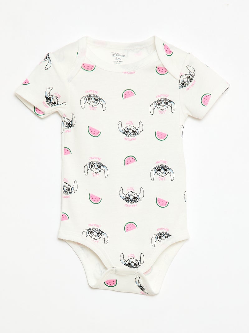 Lot de 2 bodies manches courtes 'Disney' 'Stitch' Bleu - Kiabi