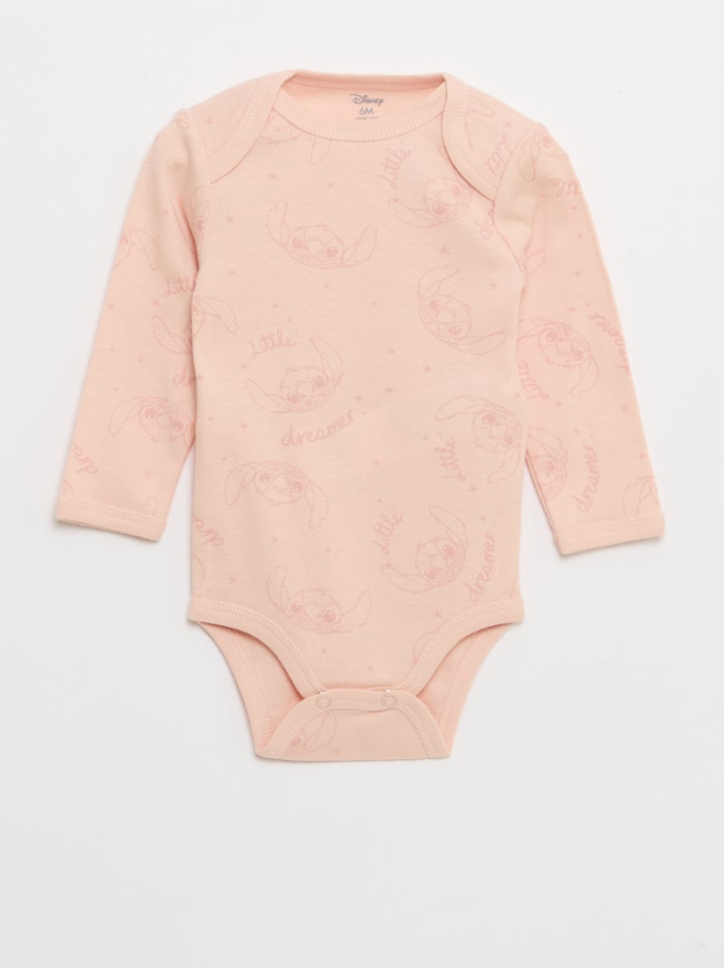 Lot de 2 bodies 'Stitch' 'Disney' Rose - Kiabi