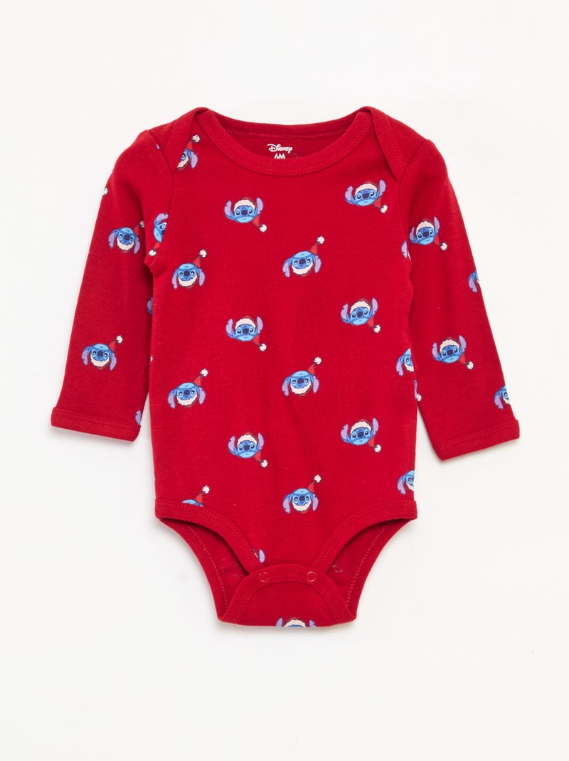 Lot de 2 bodies 'Stitch' 'Disney' Rouge - Kiabi