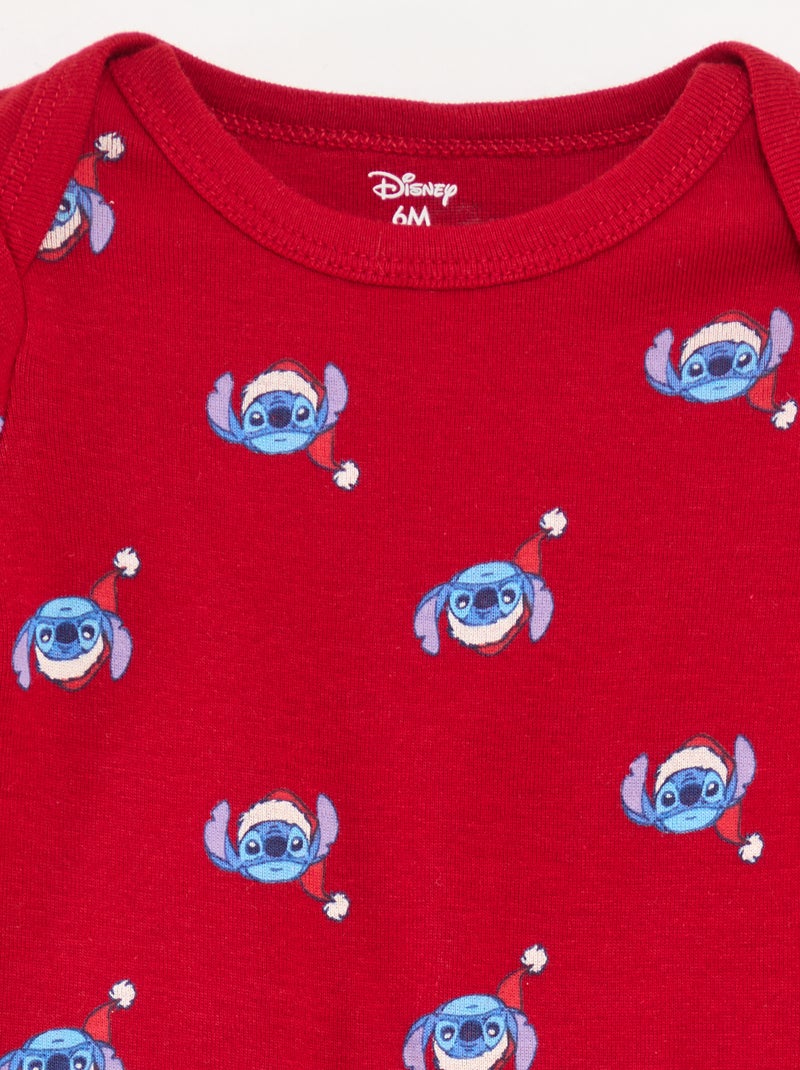 Lot de 2 bodies 'Stitch' 'Disney' Rouge - Kiabi