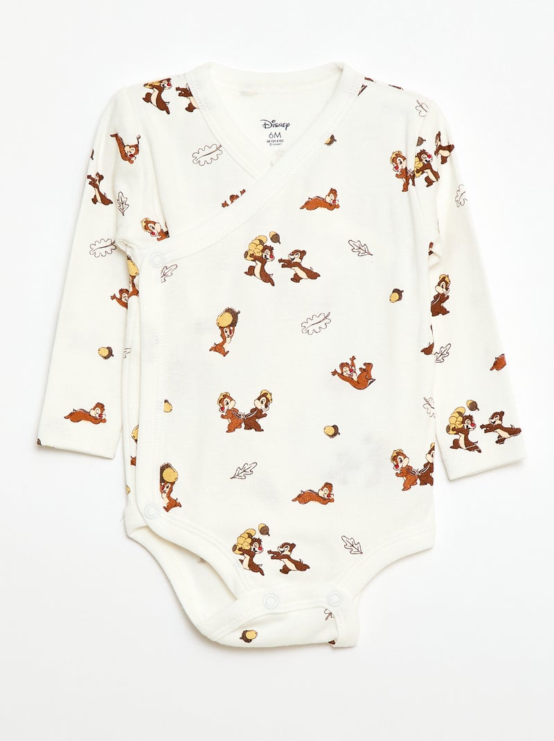 Lot de 2 bodies 'Tic Tac' Beige - Kiabi