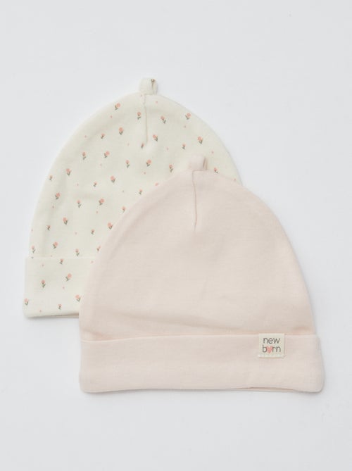 Lot de 2 bonnets nouveau-né - Kiabi