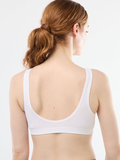 Lot de 2 brassières côtelées sans coutures - Kiabi
