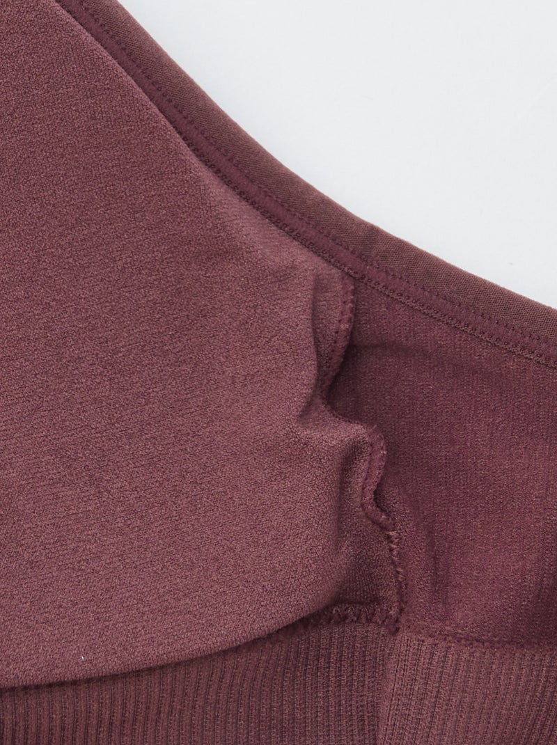 Lot de 2 brassières côtelés Rose - Kiabi