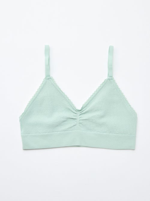 Lot de 2 brassières en maille reliefée - Kiabi