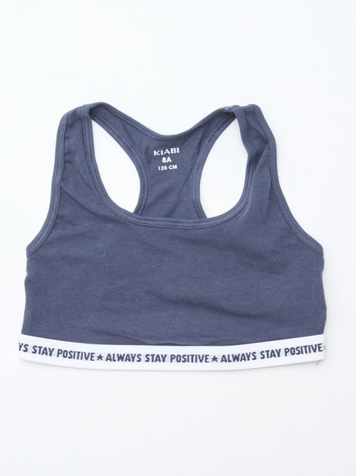 Lot de 2 brassières fille au style uni - Kiabi