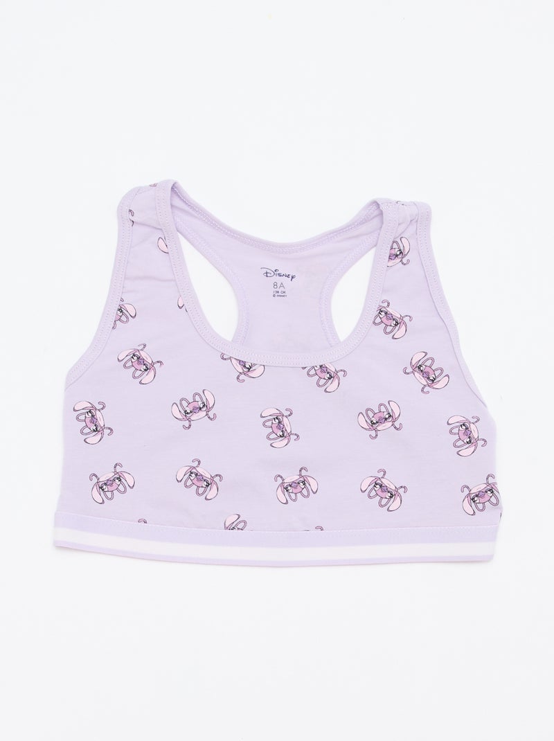 Lot de 2 brassières 'Stitch' Violet - Kiabi