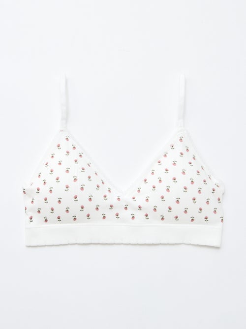 Lot de 2 brassières triangle en rib - Kiabi