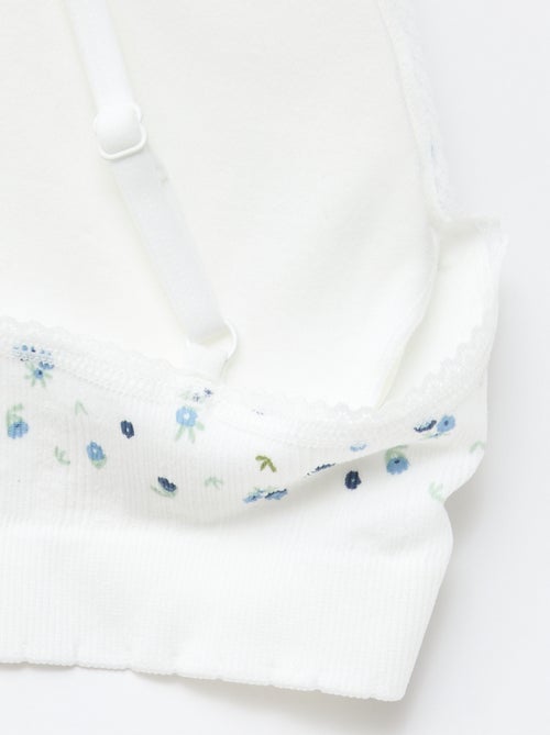 Lot de 2 brassières triangle en rib - Kiabi