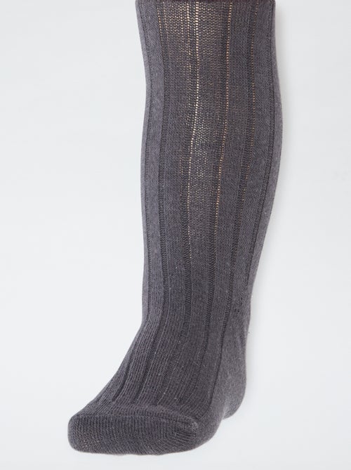 Lot de 2 collants côtelés chauds - Kiabi