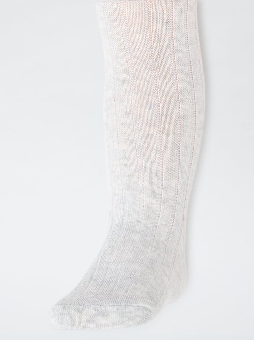 Lot de 2 collants côtelés chauds - Kiabi