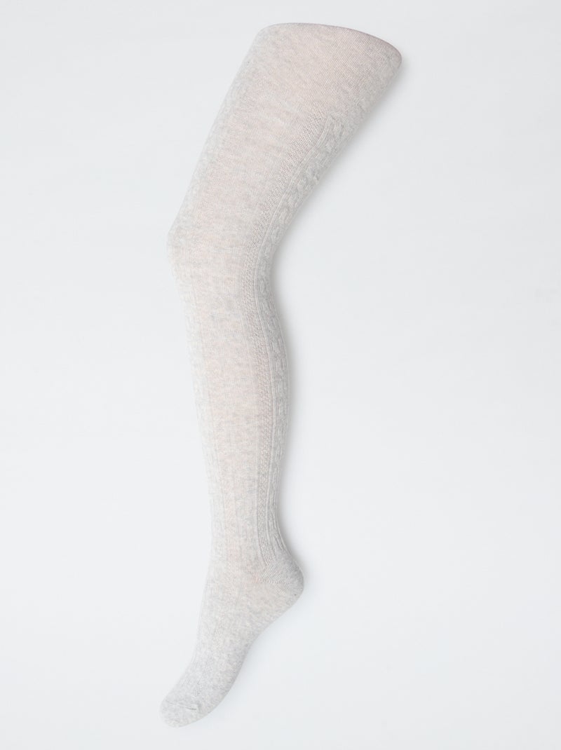 Lot de 2 collants en coton Gris - Kiabi