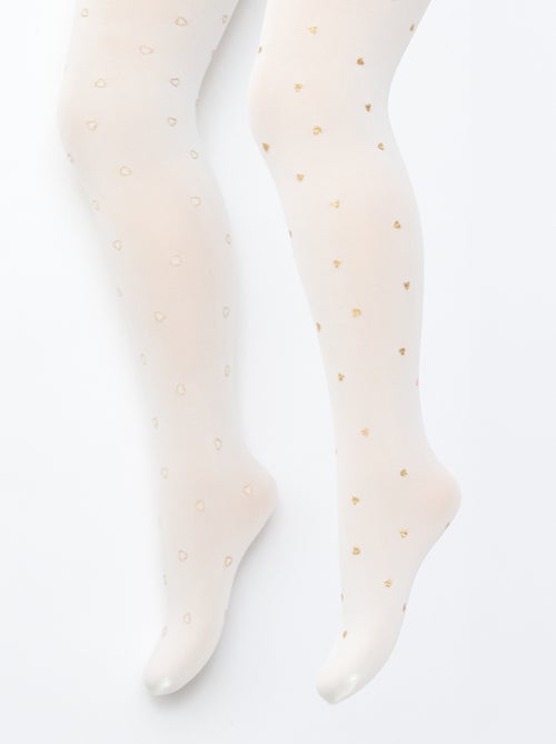 Lot de 2 collants légers imprimés - Kiabi