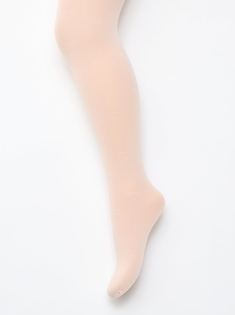 Lot de 2 collants légers imprimés Rose - Kiabi