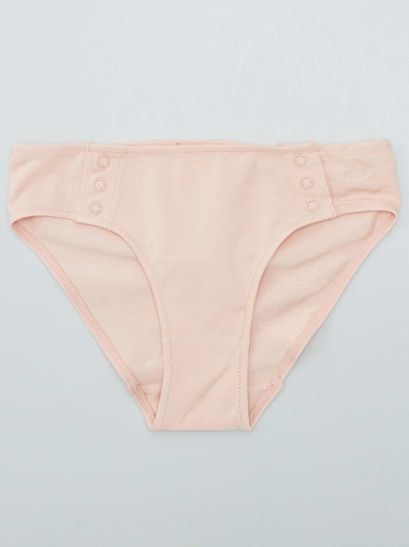 Lot de 2 culottes - collection facile à enfiler Gris/rose - Kiabi