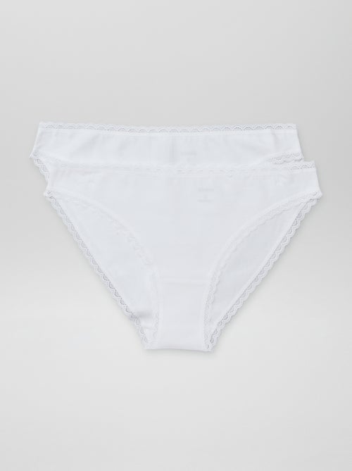 Lot de 2 culottes en coton - Kiabi