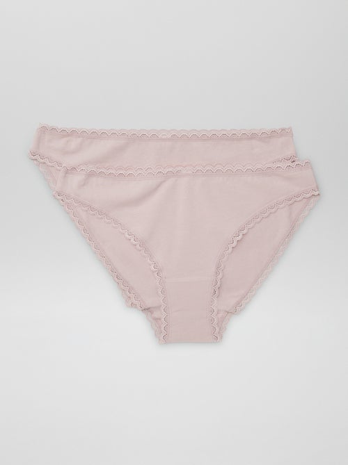 Lot de 2 culottes en coton - Kiabi