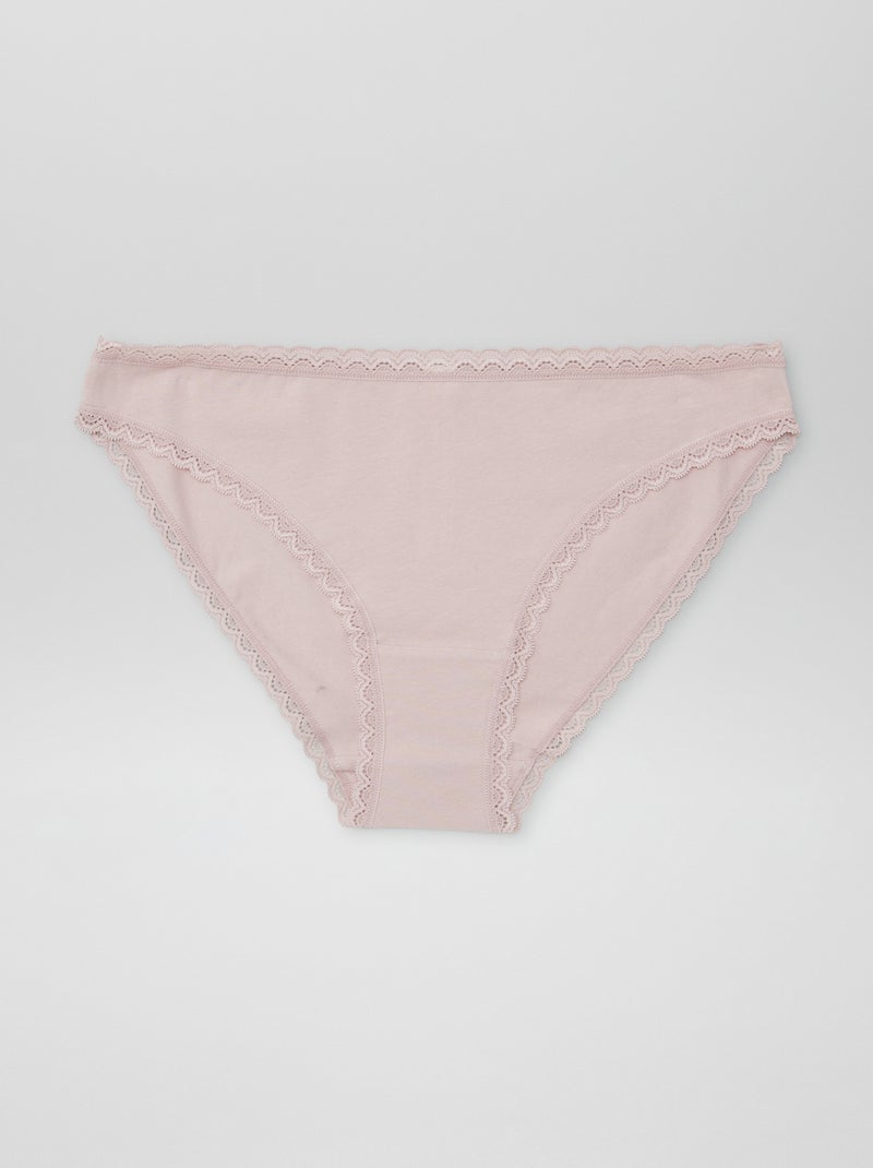 Lot de 2 culottes en coton VIOLET - Kiabi