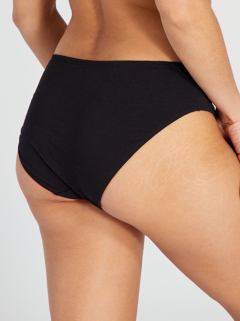 Lot de 2 culottes en jersey - collection facile à enfiler Noir - Kiabi
